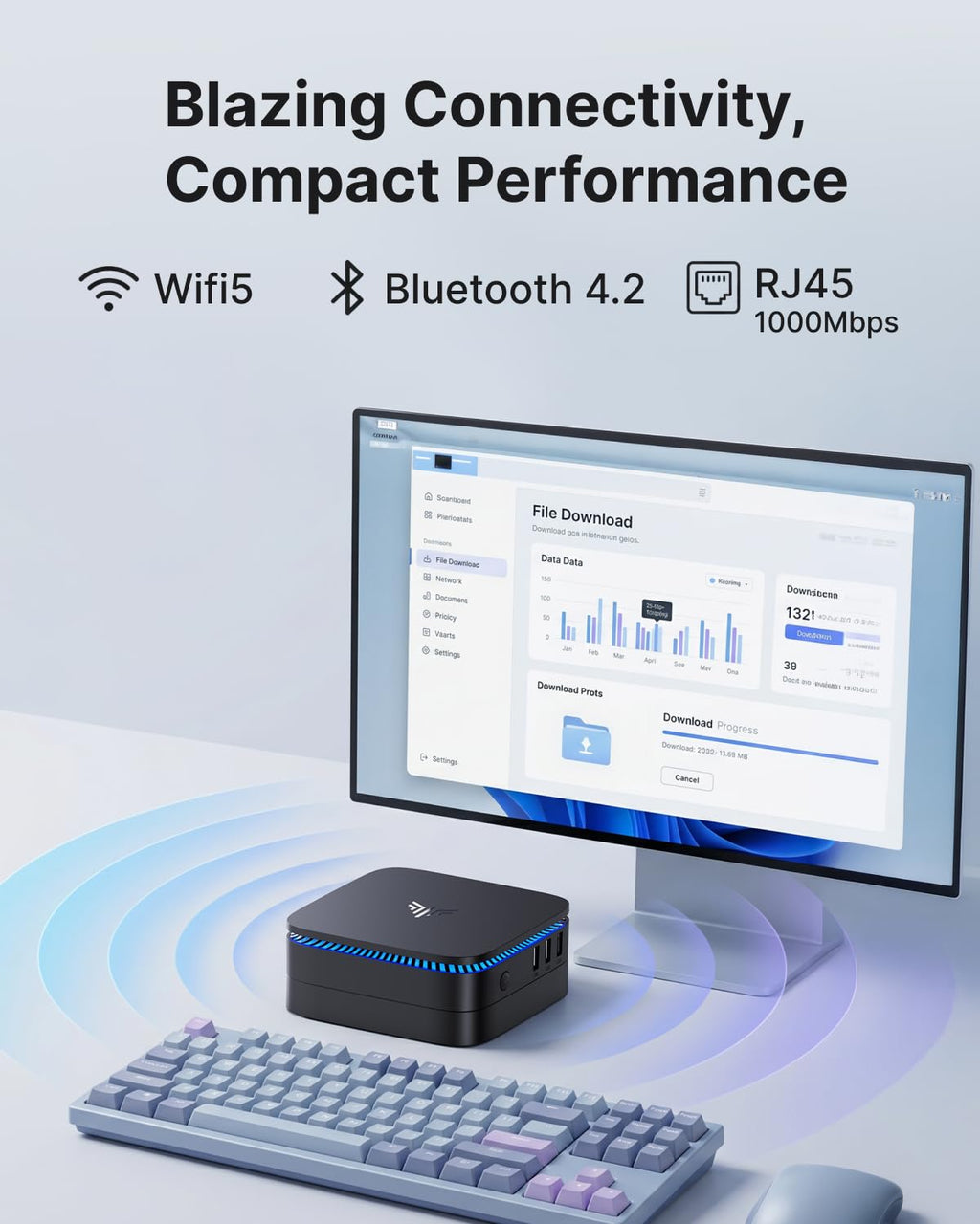 KAMRUI AK1PLUS - Mini computadora de escritorio, Intel N5030 (hasta 3.1 GHz), 12 GB de RAM 256 GB SSD, Mini computadora de escritorio 4K dual, compatible con expansión SSD de 2.5 pulgadas, WiFi
