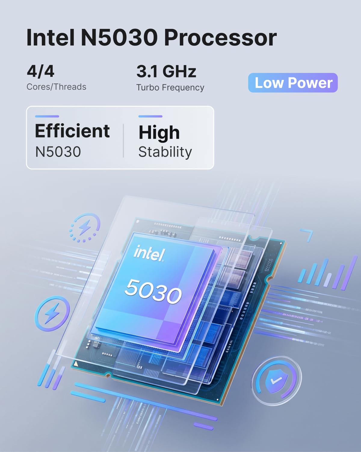 KAMRUI AK1PLUS - Mini computadora de escritorio, Intel N5030 (hasta 3.1 GHz), 12 GB de RAM 256 GB SSD, Mini computadora de escritorio 4K dual, compatible con expansión SSD de 2.5 pulgadas, WiFi
